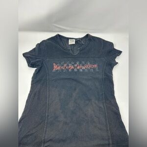 Vintage Harley-Davidson Black Mesh Top
